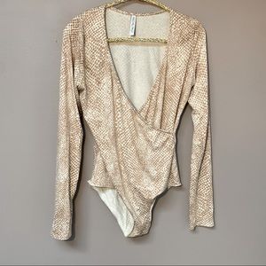 Rachel Pally Snakeskin Print Body Suit